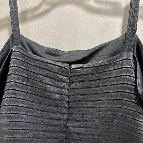 R&M Richards Gun Metal Gray, spaghetti-straps, Short Party/Cocktail Dress sz 16P - Picture 7 of 8